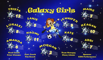 Galaxy Soccer Banner - Custom Galaxy Soccer Banner
