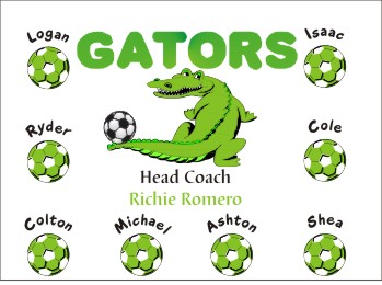 Gators Soccer Banner - Custom Gators Soccer Banner