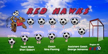 Hawks Soccer Banner - Custom Hawks Soccer Banner