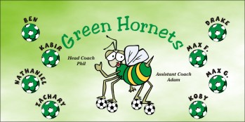 Hornets Soccer Banner - Custom Hornets Soccer Banner