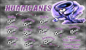 Hurricanes Soccer Banner - Custom Hurricanes Soccer Banner