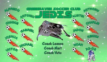 Jedi Soccer Banner - Custom Jedi Soccer Banner