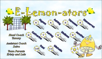 Lemons Soccer Banner - Custom Lemons Soccer Banner