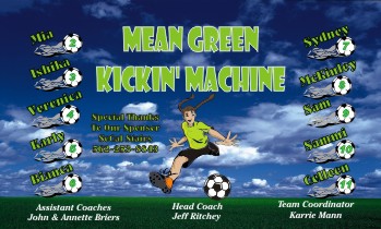 Machines Soccer Banner - Custom Machines Soccer Banner
