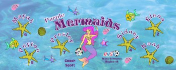 Mermaids Soccer Banner - Custom Mermaids Soccer Banner