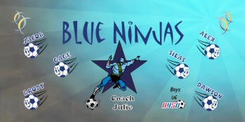 Ninja Soccer Banner - Custom Ninja Soccer Banner