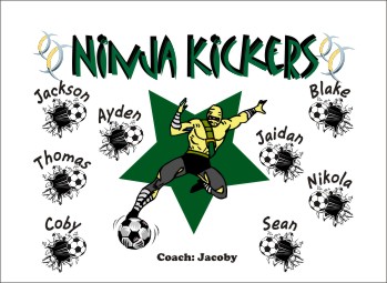 Ninja Soccer Banner - Custom Ninja Soccer Banner