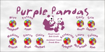 Pandas Soccer Banner - Custom Pandas Soccer Banner