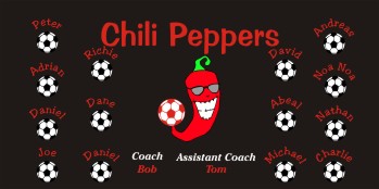 Peppers Soccer Banner - Custom Peppers Soccer Banner