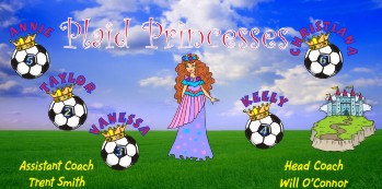 Princesses Soccer Banner - Custom PrincessesSoccer Banner