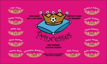 Princesses Soccer Banner - Custom Princesses Soccer Banner