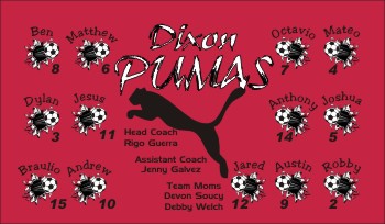 Pumas Soccer Banner - Custom Pumas Soccer Banner