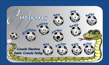 Pythons Soccer Banner - Custom PythonsSoccer Banner