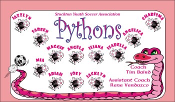 Pythons Soccer Banner - Custom Pythons Soccer Banner