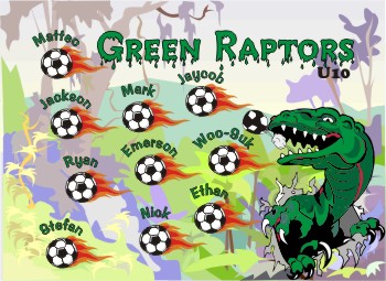 Raptors Soccer Banner - Custom Raptors Soccer Banner