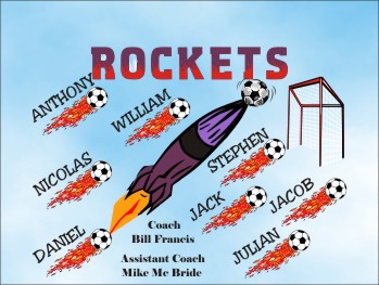 Rockets Soccer Banner - Custom RocketsSoccer Banner