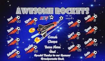 Rockets Soccer Banner - Custom Rockets Soccer Banner
