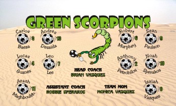 Scorpion Soccer Banner - Custom Scorpion Soccer Banner