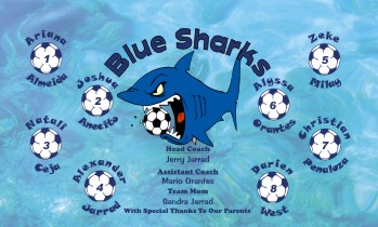Sharks Soccer Banner - Custom Sharks Soccer Banner