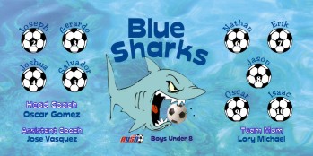 Sharks Soccer Banner - Custom SharksSoccer Banner