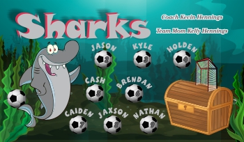 Sharks Soccer Banner - Custom Sharks Soccer Banner