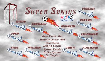 Sonic Soccer Banner - Custom Sonic Soccer Banner