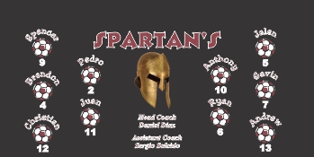 Spartans Soccer Banner - Custom Spartans Soccer Banner