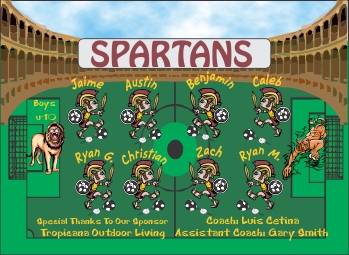 Spartans Soccer Banner - Custom Spartans Soccer Banner