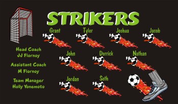 Strikers Soccer Banner - Custom StrikersSoccer Banner