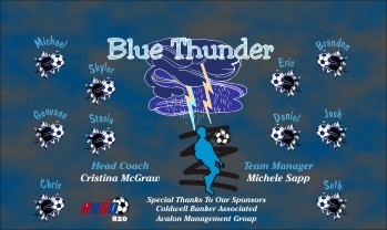 Thunder Soccer Banner - Custom ThunderSoccer Banner
