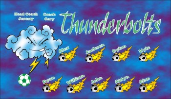 Thunder Soccer Banner - Custom Thunder Soccer Banner