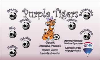Tigers Soccer Banner - Custom Tigers Soccer Banner