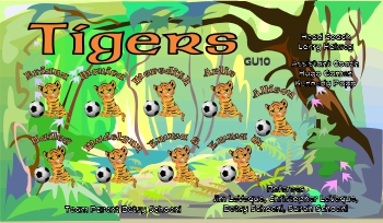 Tigers Soccer Banner - Custom Tigers Soccer Banner