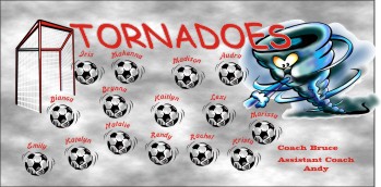 Tornados Soccer Banner - Custom Tornados Soccer Banner