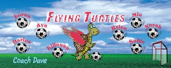 Turtles Soccer Banner - Custom Turtles Soccer Banner