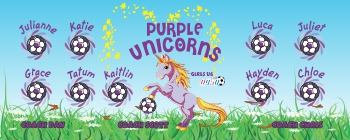 Unicorns Soccer Banner - Custom Unicorns Soccer Banner