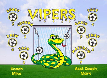 Vipers Soccer Banner - Custom Vipers Soccer Banner