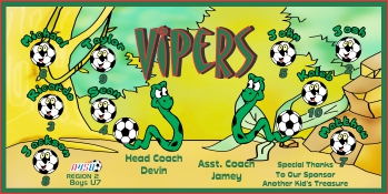 Vipers Soccer Banner - Custom Vipers Soccer Banner