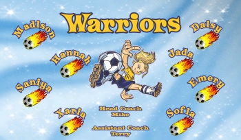 Warriors Soccer Banner - Custom Warriors Soccer Banner
