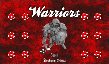 Warriors Soccer Banner - Custom Warriors Soccer Banner