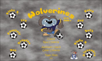 Wolverines Soccer Banner - Custom Wolverines Soccer Banner