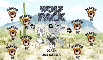 Wolves Soccer Banner - Custom Wolves Soccer Banner