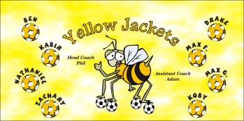 Yellow Jackets Soccer Banner - Custom Yellow JacketsSoccer Banner