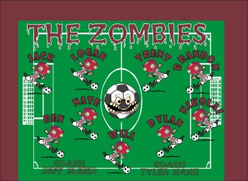 Zombies Soccer Banner - Custom Zombies Soccer Banner