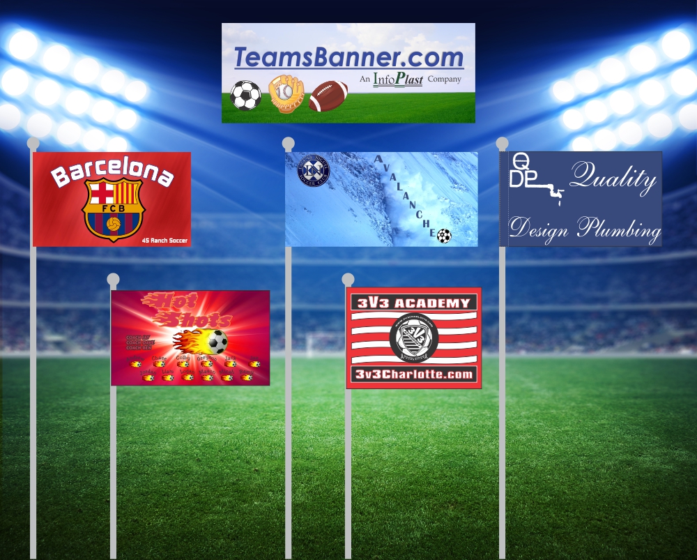 Custom Flags - TeamsBanner - Soccer, Business, Softball