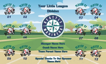 TeamsBanner Rapid Mariners Baseball Team Banner Example