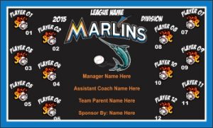 TeamsBanner Rapid Marlins Baseball Team Banner Example
