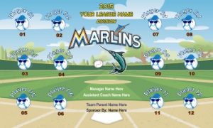 TeamsBanner Rapid Marlins Baseball Team Banner Example