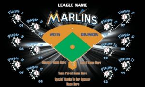 TeamsBanner Rapid Marlins Baseball Team Banner Example