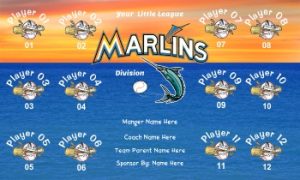 TeamsBanner Rapid Marlins Baseball Team Banner Example